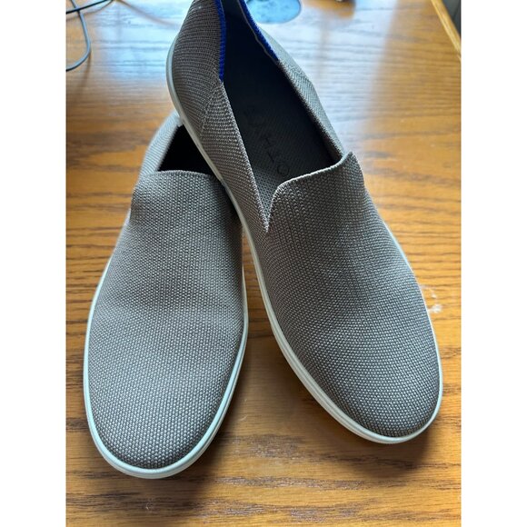 Rothys Slip On Sneakers Loafer Womens Size 11 Brown Knit Upper Blue Accent Strip - Picture 10 of 10